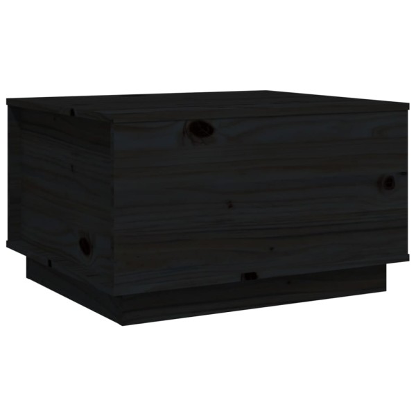 Mesa de centro de madera maciza de pino negro 60x50x35 cm