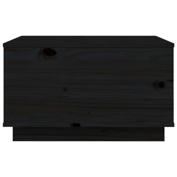 Mesa de centro de madera maciza de pino negro 60x50x35 cm