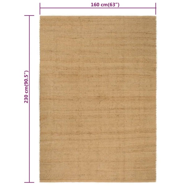 Alfombra rectangular yute natural 160x230 cm