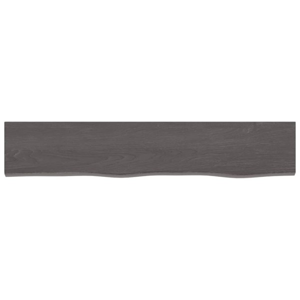 Estante de pared madera roble tratada marrón oscuro 100x20x4 cm