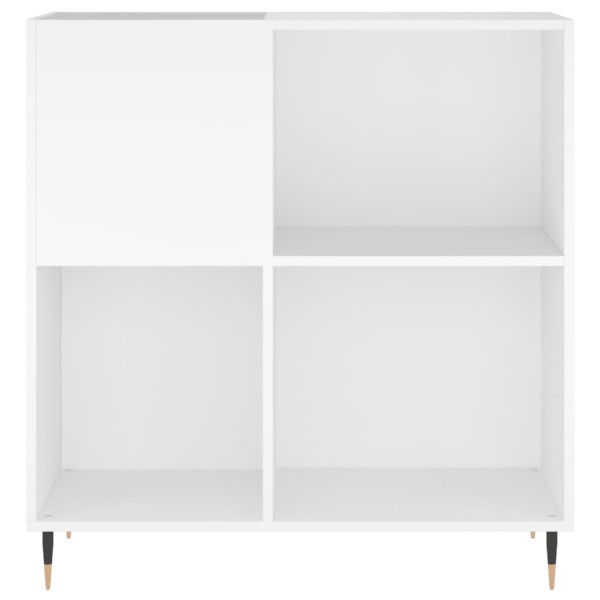 Mueble para discos madera contrachapada blanco 84,5x38x89 cm