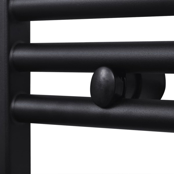 Radiador toallero de baño curvo negro 480x480 mm