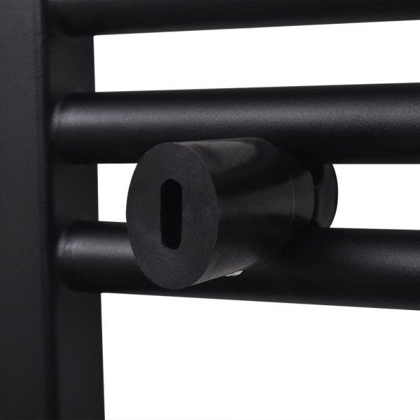 Radiador toallero de baño curvo negro 480x480 mm