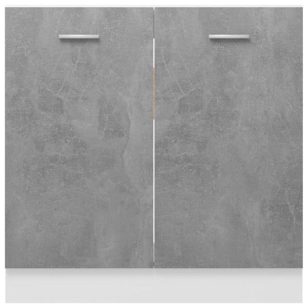 Armario debajo fregadero madera contrachapada gris 80x46x81,5cm