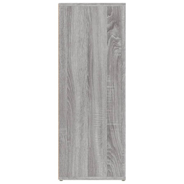 Aparador de madera contrachapada gris Sonoma 80x30x80 cm