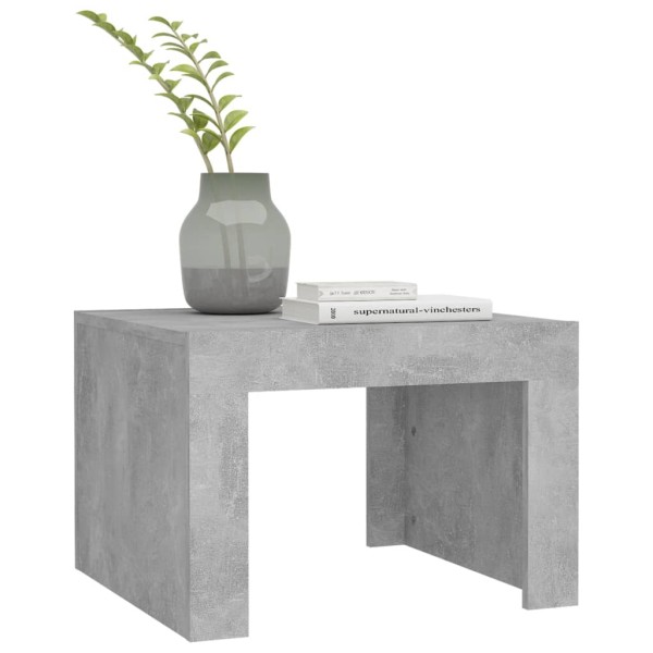 Mesa de centro madera contrachapada gris hormigón 50x50x35 cm