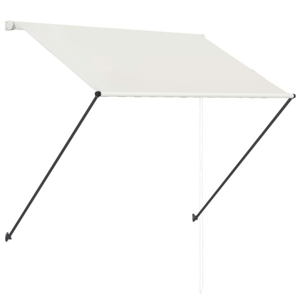 Toldo retráctil con LED color crema 150x150 cm