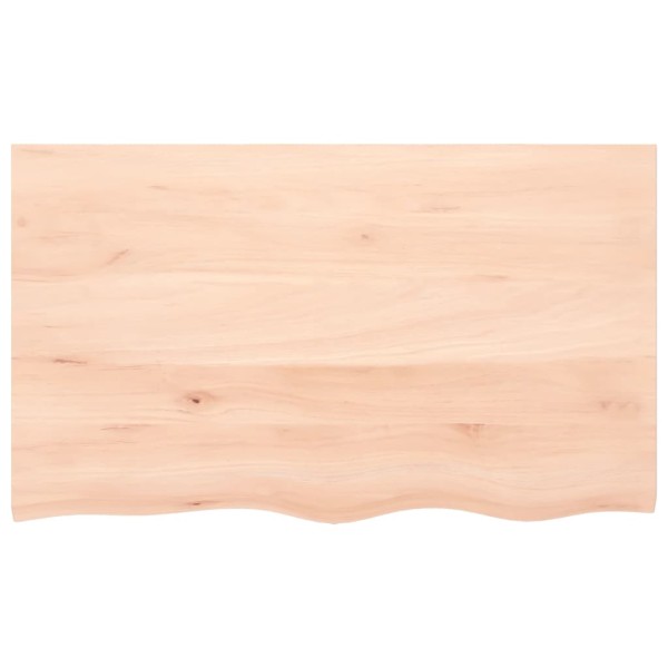 Estante de pared madera maciza roble sin tratar 100x60x(2-6) cm