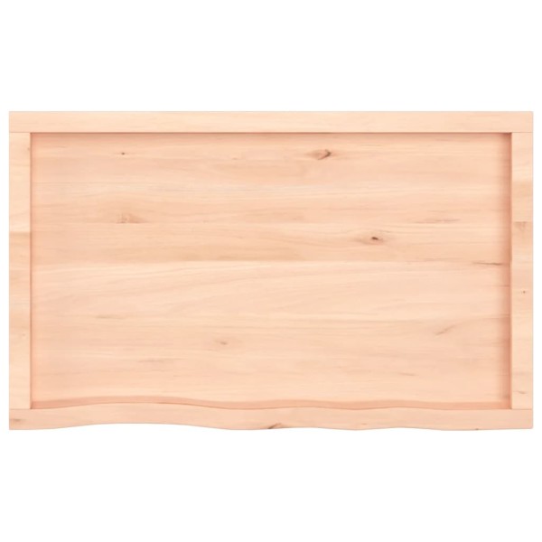 Estante de pared madera maciza roble sin tratar 100x60x(2-6) cm