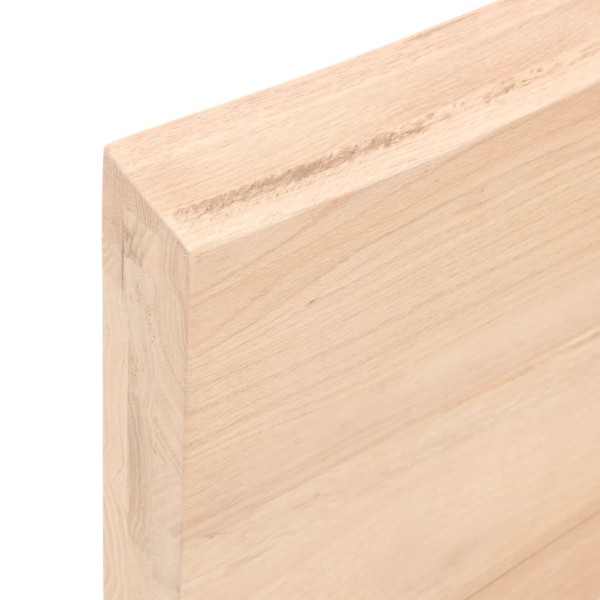 Estante de pared madera maciza roble sin tratar 100x60x(2-6) cm