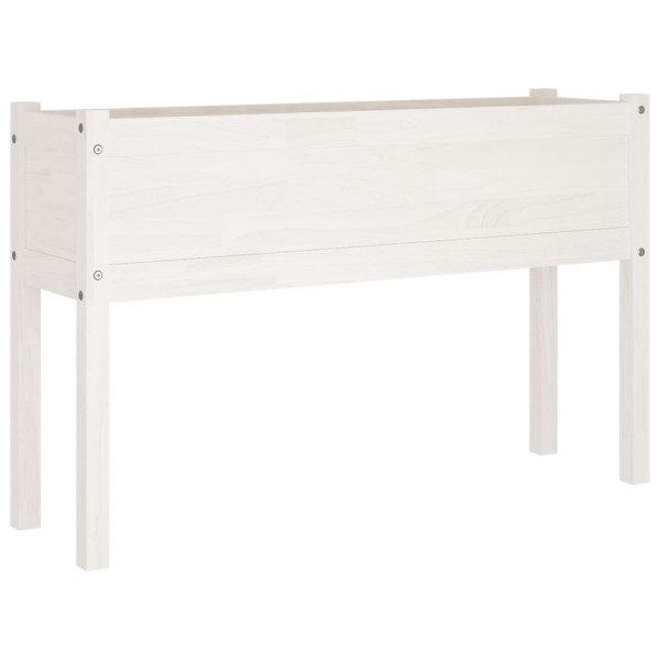 Jardineras 2 uds madera maciza de pino blanca 110x31x70 cm