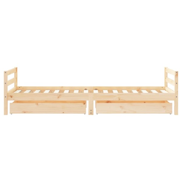 Estructura de cama para niños con cajones madera pino 80x200 cm