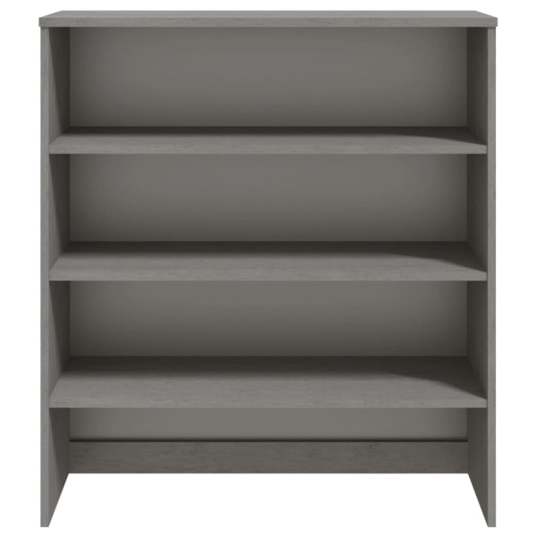 Aparador superior HAMAR pino macizo gris claro 90x30x100 cm