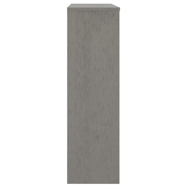 Aparador superior HAMAR pino macizo gris claro 90x30x100 cm