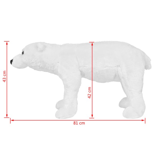 Oso polar de peluche de pie blanco XXL