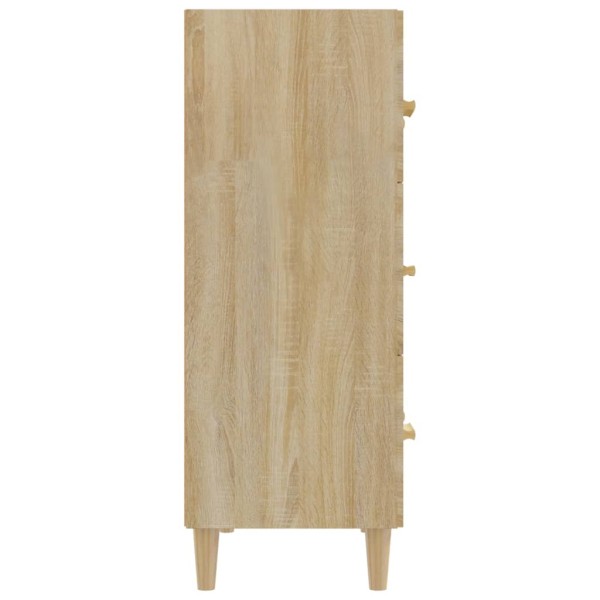 Aparador de madera contrachapada roble Sonoma 70x34x90 cm