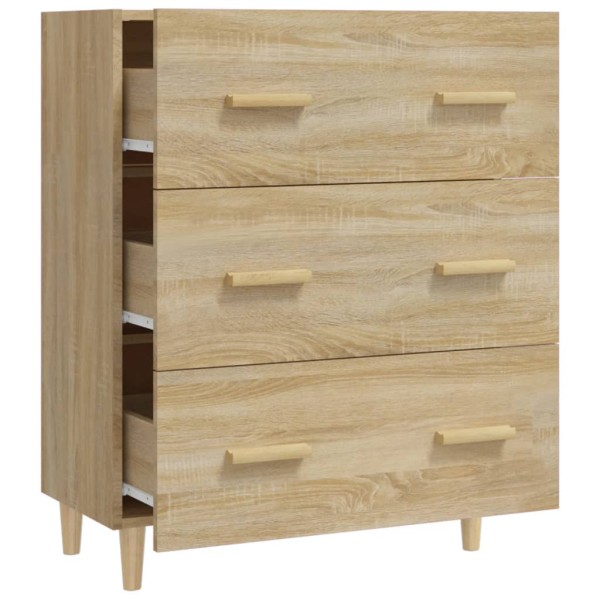 Aparador de madera contrachapada roble Sonoma 70x34x90 cm