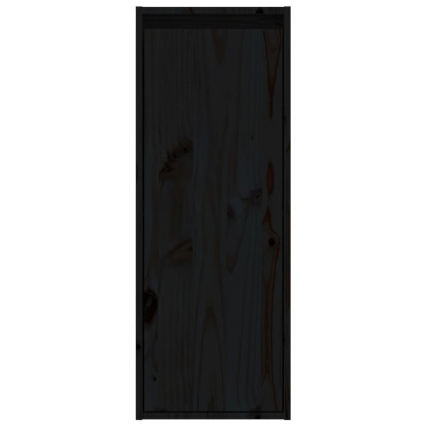 Armario de pared de madera maciza de pino negro 30x30x80 cm