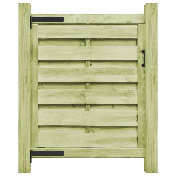 Puerta de valla madera de pino impregnada verde 100x100 cm