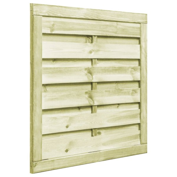 Puerta de valla madera de pino impregnada verde 100x100 cm