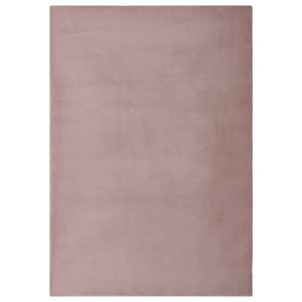 Alfombra de pelo sintético de conejo rosa envejecido 180x270 cm