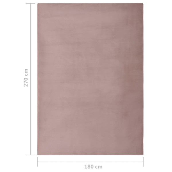 Alfombra de pelo sintético de conejo rosa envejecido 180x270 cm