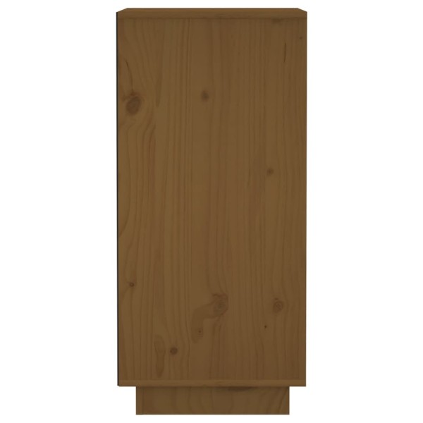 Aparador de madera maciza de pino marrón miel 31,5x34x75 cm