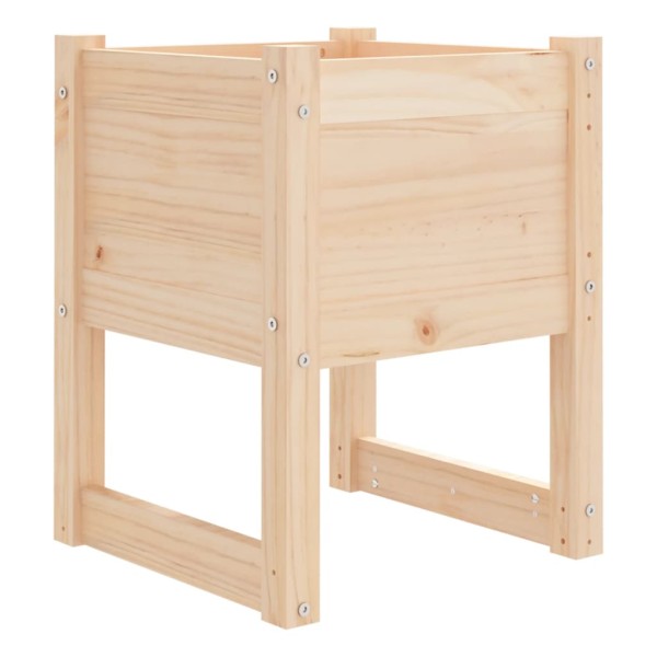 Jardinera de madera maciza de pino 40x40x52,5 cm