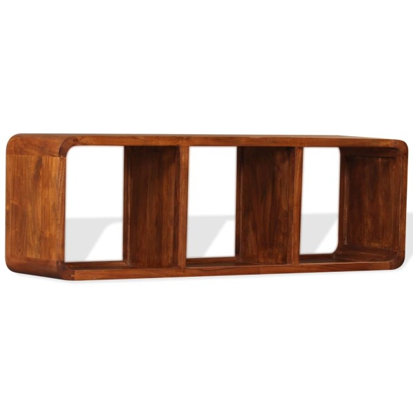 Mueble de TV madera maciza acabado miel 120x30x40 cm