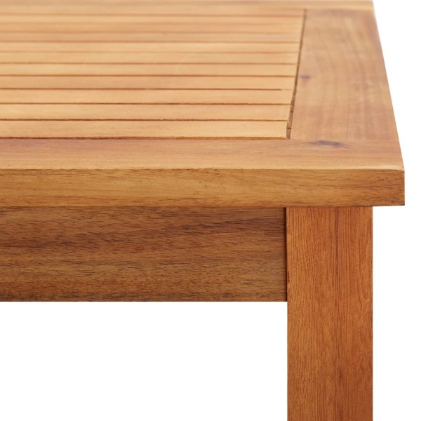 Mesa de centro de jardín madera maciza de acacia 60x60x36 cm