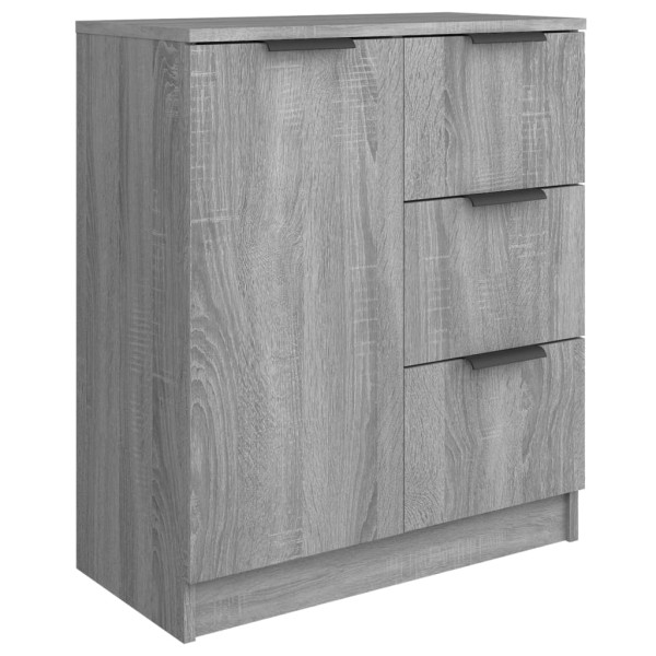 Aparador de madera contrachapada gris Sonoma 60x30x70 cm