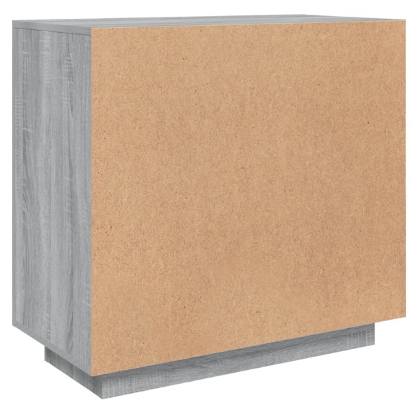 Aparador de madera contrachapada gris Sonoma 80x40x75 cm