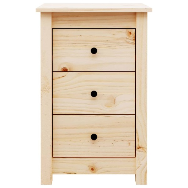 Mesitas de noche 2 uds madera maciza de pino 40x35x61,5 cm