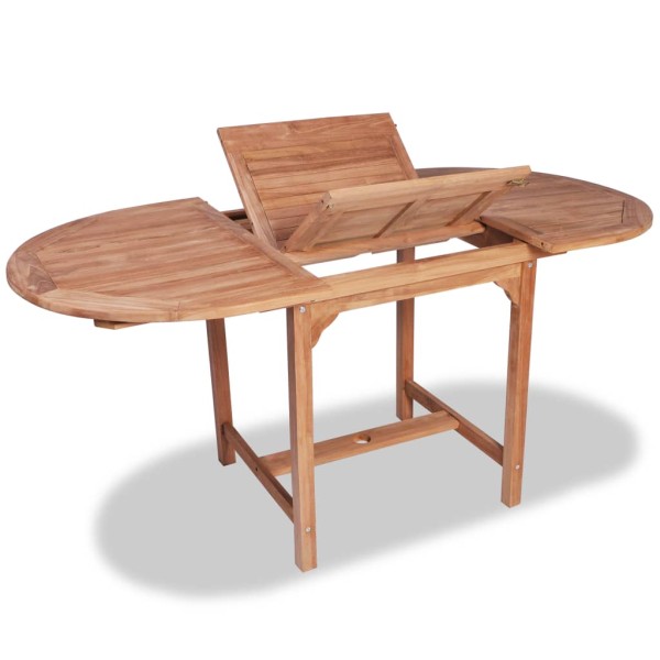 Juego de comedor de jardín clase B 7 piezas madera maciza teca