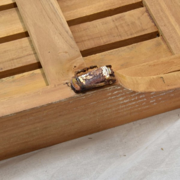 Juego de comedor de jardín clase B 7 piezas madera maciza teca