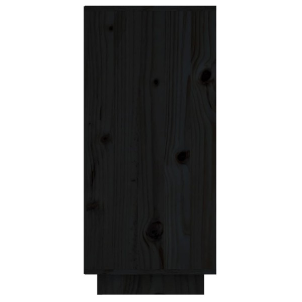 Aparador de madera maciza de pino negro 60x34x75 cm