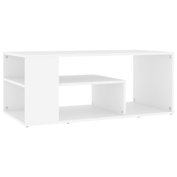 Mesa de centro madera contrachapada blanco 100x50x40 cm