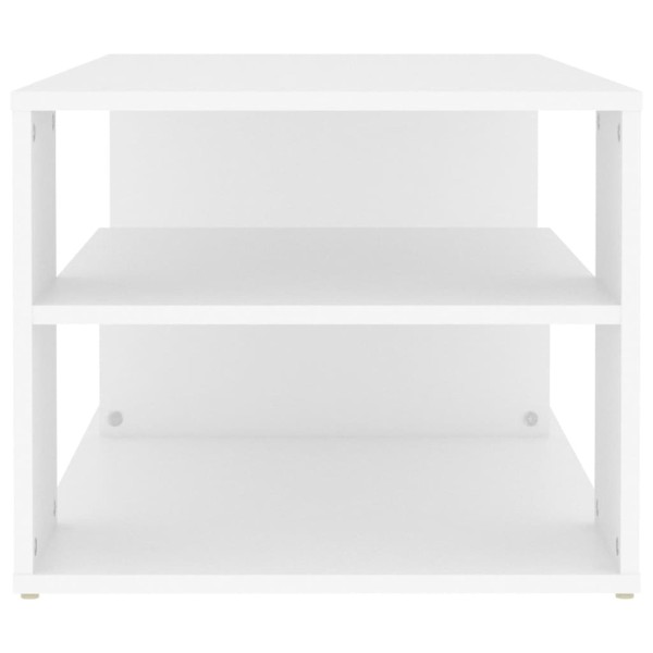 Mesa de centro madera contrachapada blanco 100x50x40 cm