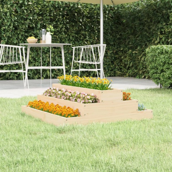 Jardinera de madera maciza de pino 80x80x27 cm