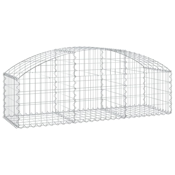 Cesta de gaviones forma arco hierro galvanizado 150x50x40/60 cm