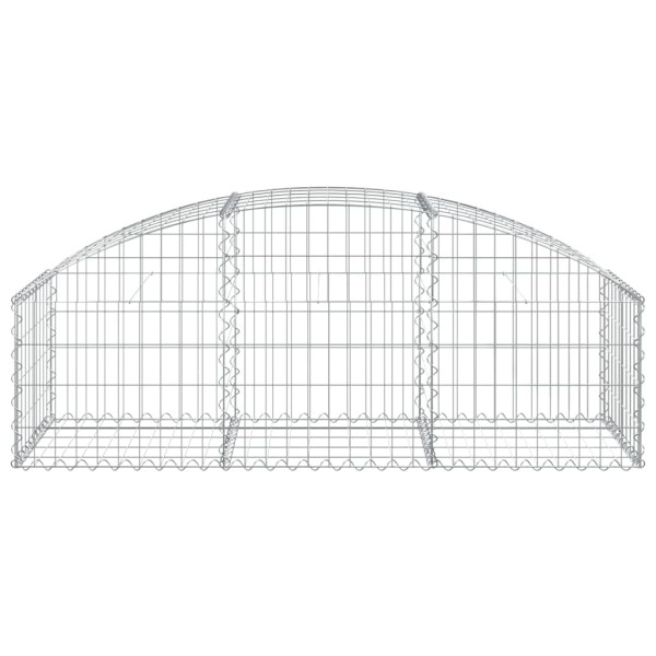 Cesta de gaviones forma arco hierro galvanizado 150x50x40/60 cm