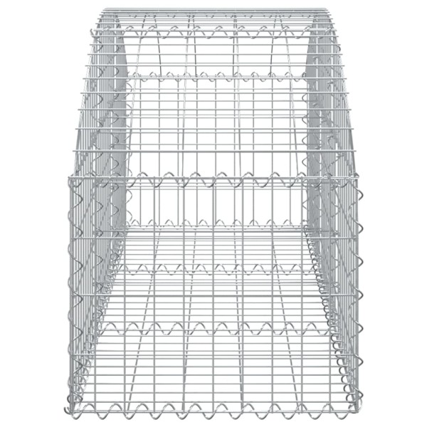 Cesta de gaviones forma arco hierro galvanizado 150x50x40/60 cm