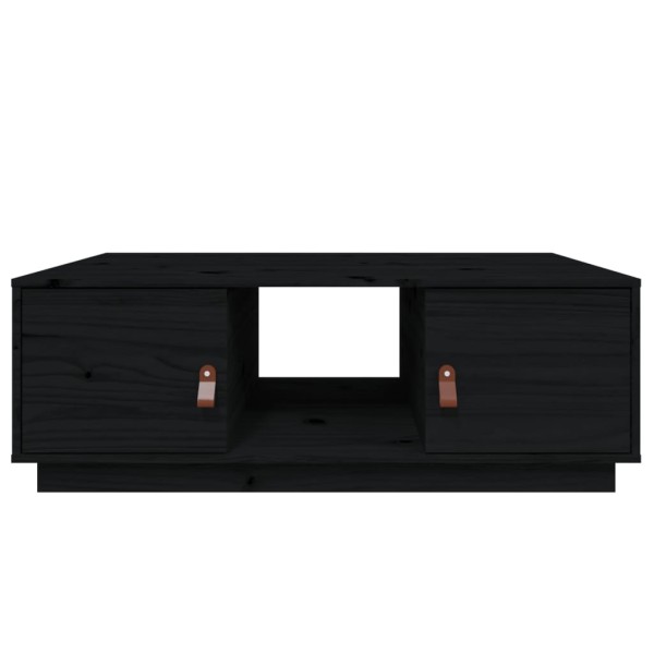 Mesa de centro de madera maciza de pino negro 100x50x35 cm