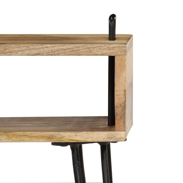 Mesita de noche madera maciza de mango 40x34x47 cm