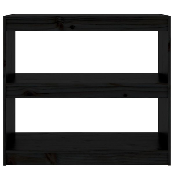 Estantería/divisor de espacios madera pino negro 80x30x71,5 cm