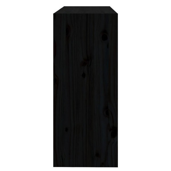 Estantería/divisor de espacios madera pino negro 80x30x71,5 cm