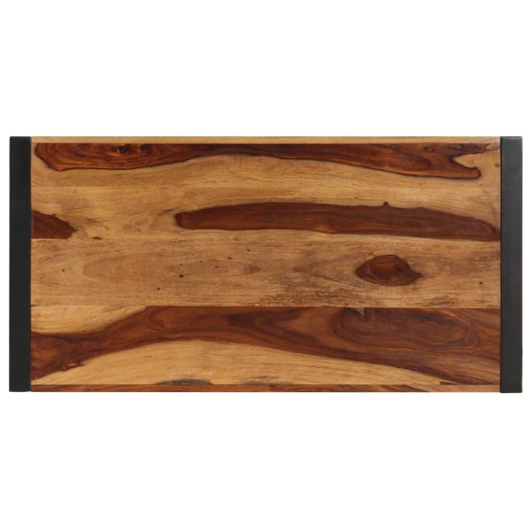 Mesa de comedor de madera maciza de sheesham 120x60x76 cm