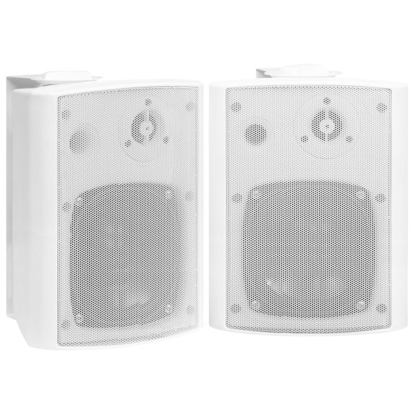 Altavoces estéreo de pared 2 uds blanco interior exterior 100 W