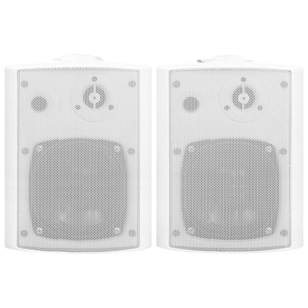 Altavoces estéreo de pared 2 uds blanco interior exterior 100 W