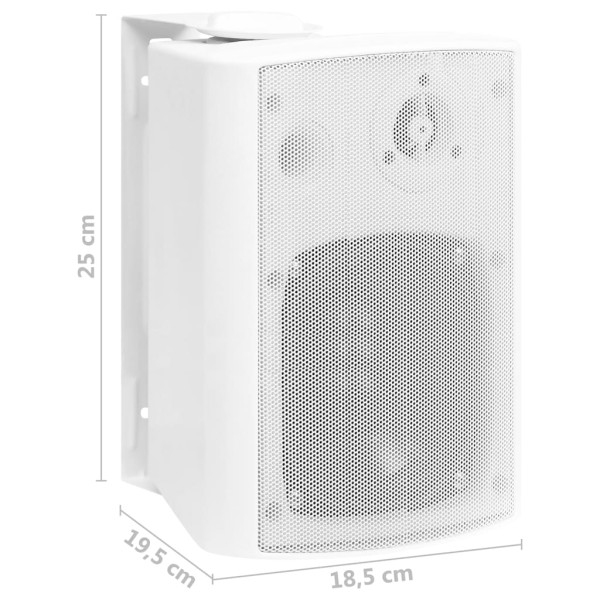 Altavoces estéreo de pared 2 uds blanco interior exterior 100 W